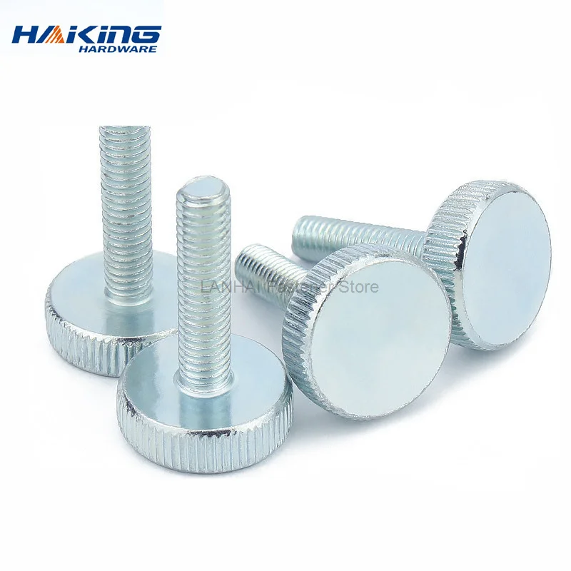 1/5Pcs M3 M4 M5 M6 M8 M10 DIN653 GB835 Knurl Platte Kop Hand Draai Duim Schroef Gordijn muur Glas Duimschroef Passen Toolless