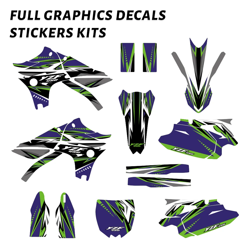 

Мотоциклетный графический комплект, наклейки, наклейки, фон, подходит для Yamaha YZ450F YZF 450F 2010 2011 2012 2013