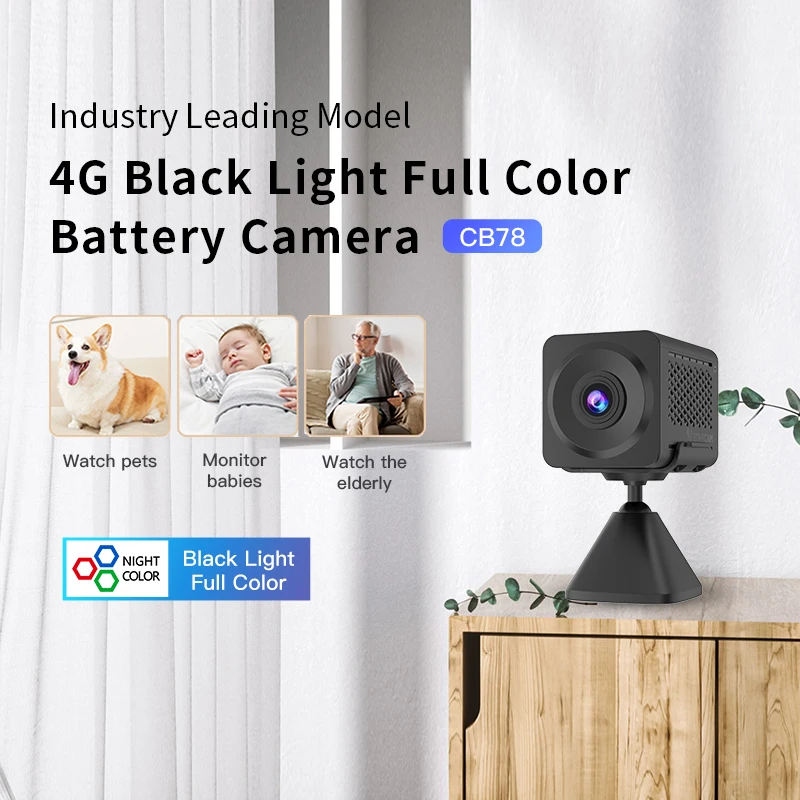 

Vstarcam CB78 O-Kam APP 3MP Blacklight Full Color Bluetooth WIFI/4G Battery Power IP Camera Home Security CCTV Baby Monitor