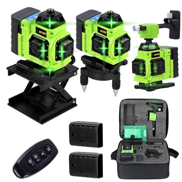 

KM Portable 16 Lines Mini Green Laser Level Horizontal And Vertical Cross Lines Laser Level