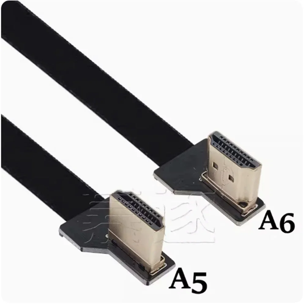Wtyczka FPV HD typu A, kątowa 90° °   Płaski kabel HDTV FPC zgodny z HDMI do fotografii lotniczej z multicoptera z kamerą i telewizorem — zdjęcie produktu 5