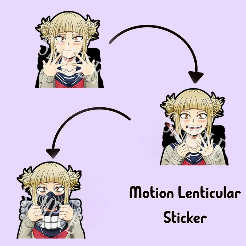 My Hero Academia Toga Himiko Motion Car Sticker Anime Waterproof Stickers for Suitcase,Laptop,Refrigerator,Etc Gift