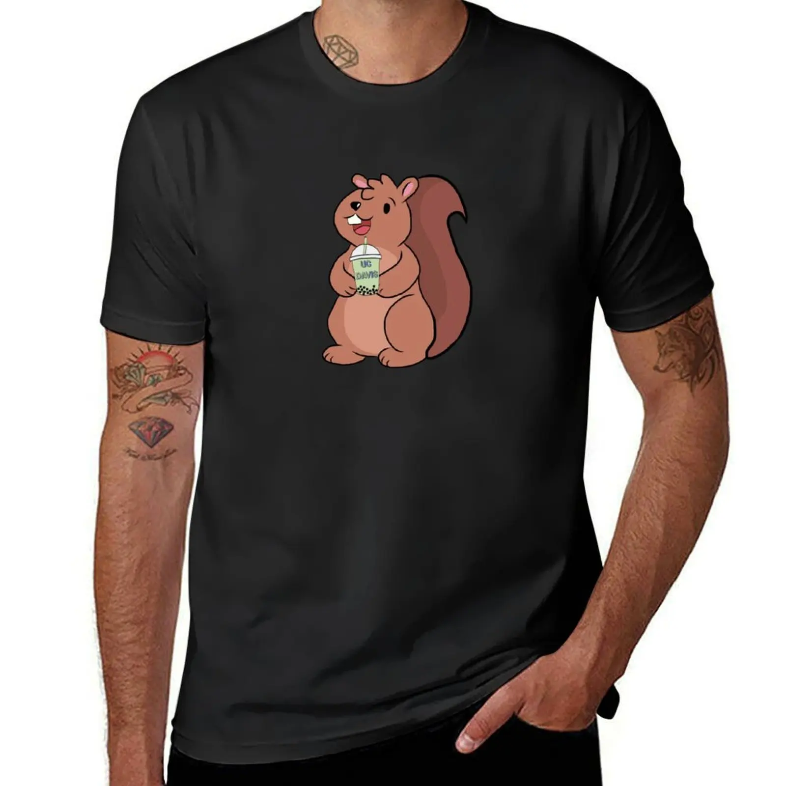 Davis Squirrel T-Shirt cute tops tops plus size tops cute clothes mens graphic t-shirts pack