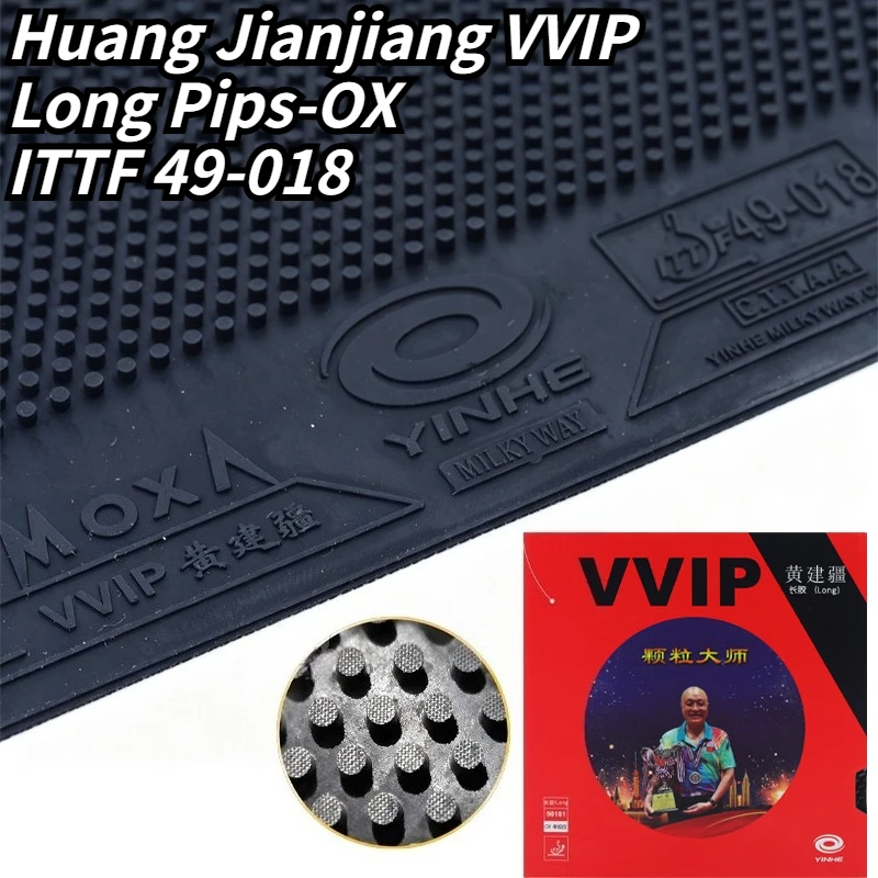 YINHE Huang Jianjiang VVIP OX Long Pips Tischtennisbelag ITTF 49-018 MoxA Magic Ping Pong Belag für Kontroll- und Verteidigungsspiel