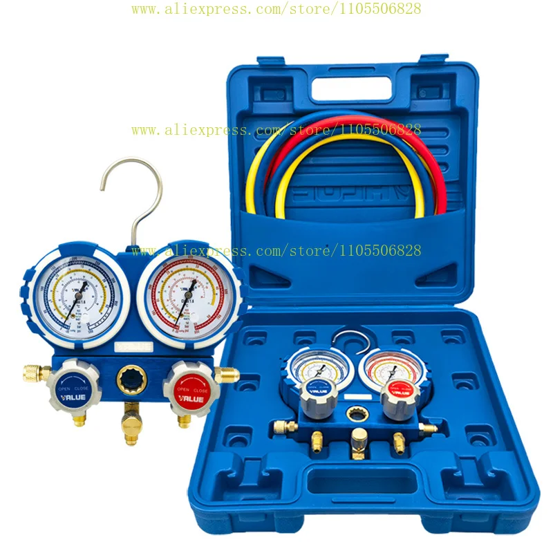 VMG-2-R22-B R410a/R134a/R32 air conditioner fluorine gauge group refrigerant snow type pressure dual gauge