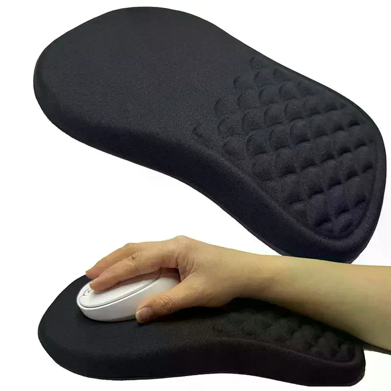 Ergonomic Memory Foam Mouse Pad With Wrist Support And Non Slip Bottom Perfect For Office Work Gaming Long Hour Computer Use
