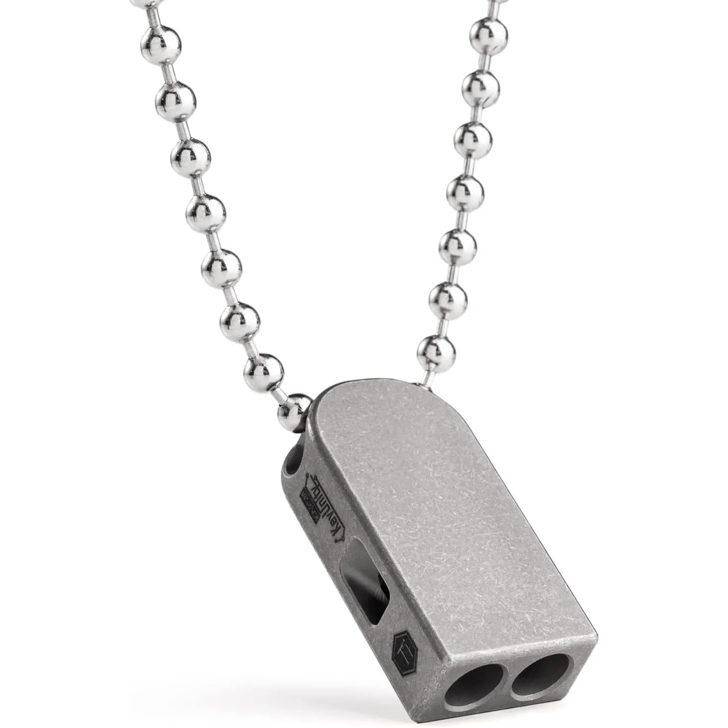 

KeyUnity Titanium Emergency Whistle with Metal Lanyard, 120dB+, One-Piece Outdoor Survival Whistle, Ultra-Light, Rustproof