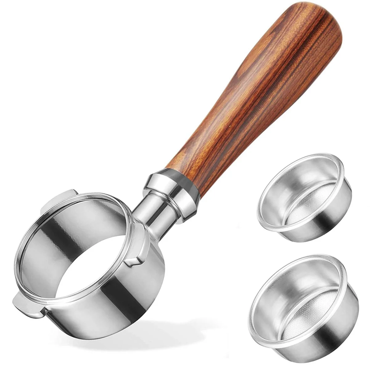 

Бездонный портафильтр ABKR 51 мм, бездонный портафильтр с 3 ушками, с двумя лотками для порошка, сито из нержавеющей стали