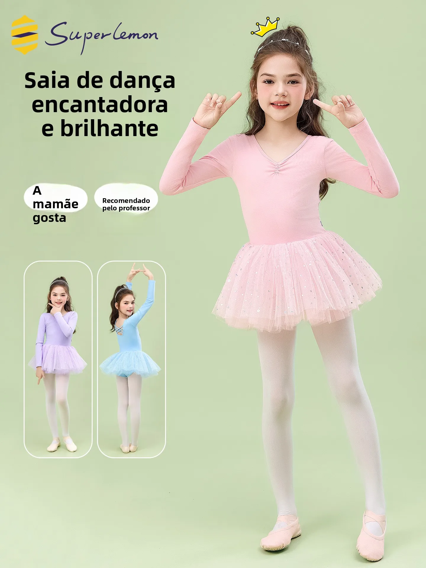 children's-ballet-dance-outfit-long-sleeve-pink-puffy-skirt-jumpsuit-practice-performance-costume-girls'-ballet-skirt