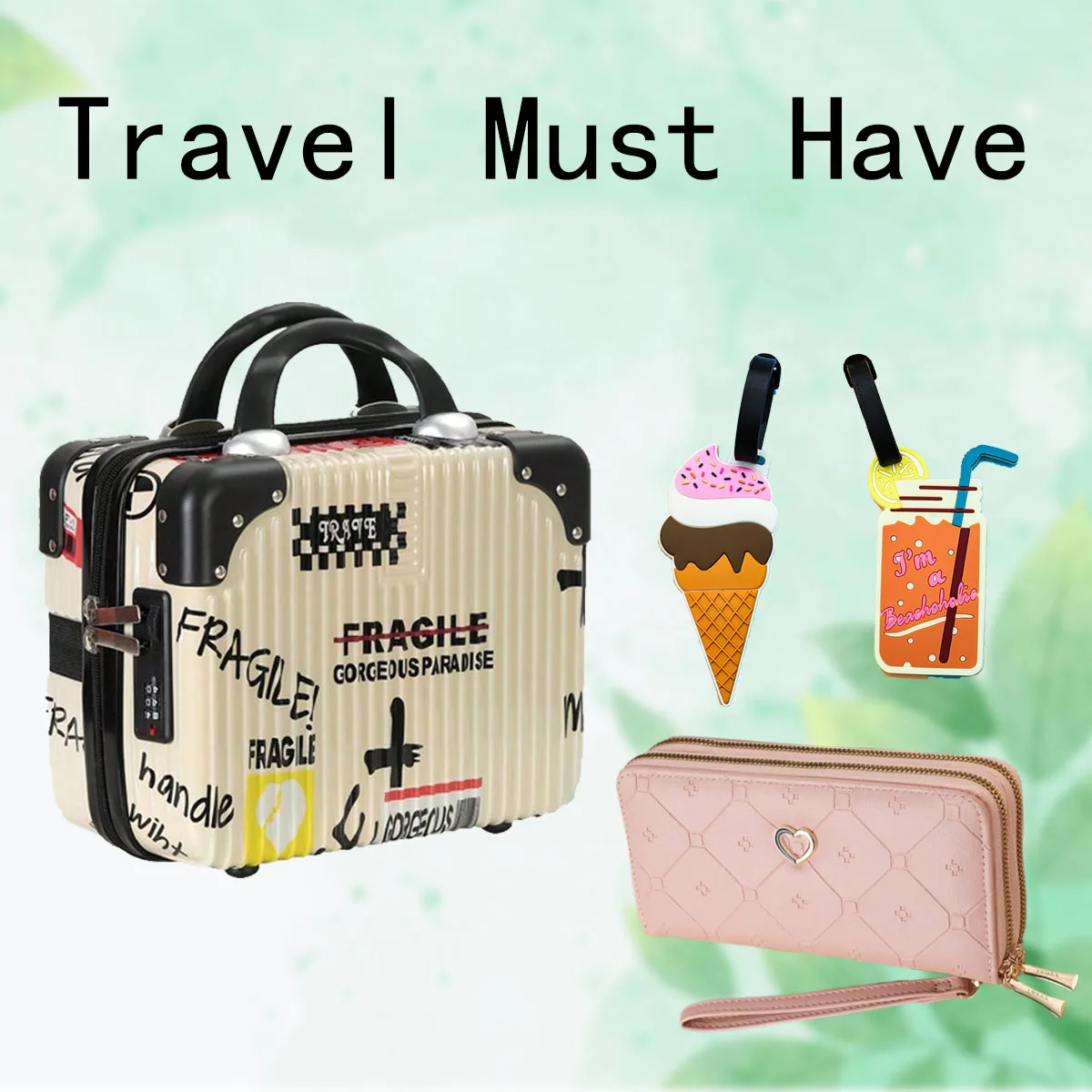 travel gifts that must be given to girls, including large-capacity luggage boxes, fashionable wallets, cute cartoon Li card