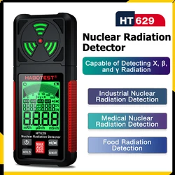 Nuclear Radiation Detector HT629 Geiger Counter X-ray γ-ray β-ray Detector Marble Radioactivity Tester Personal Dosimeter