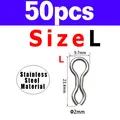 50pcs Silver L