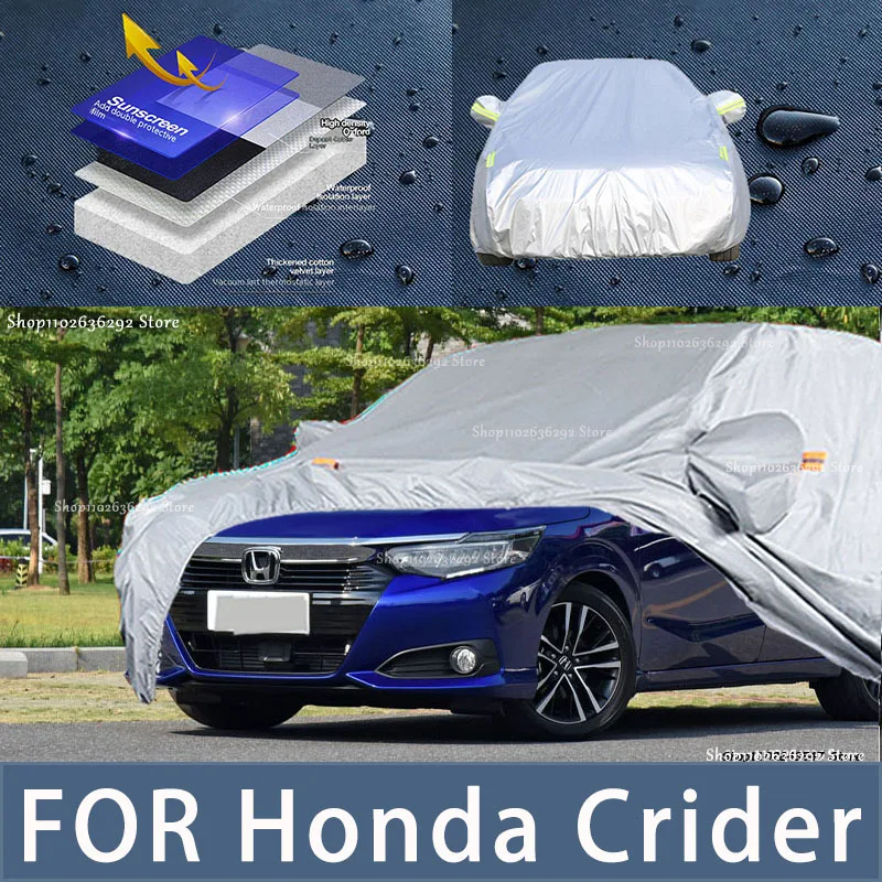 For HONDA Crider Outdoor Protection Full Car Covers Snow Cover Sunshade Waterproof Dustproof Exterior Car accessories