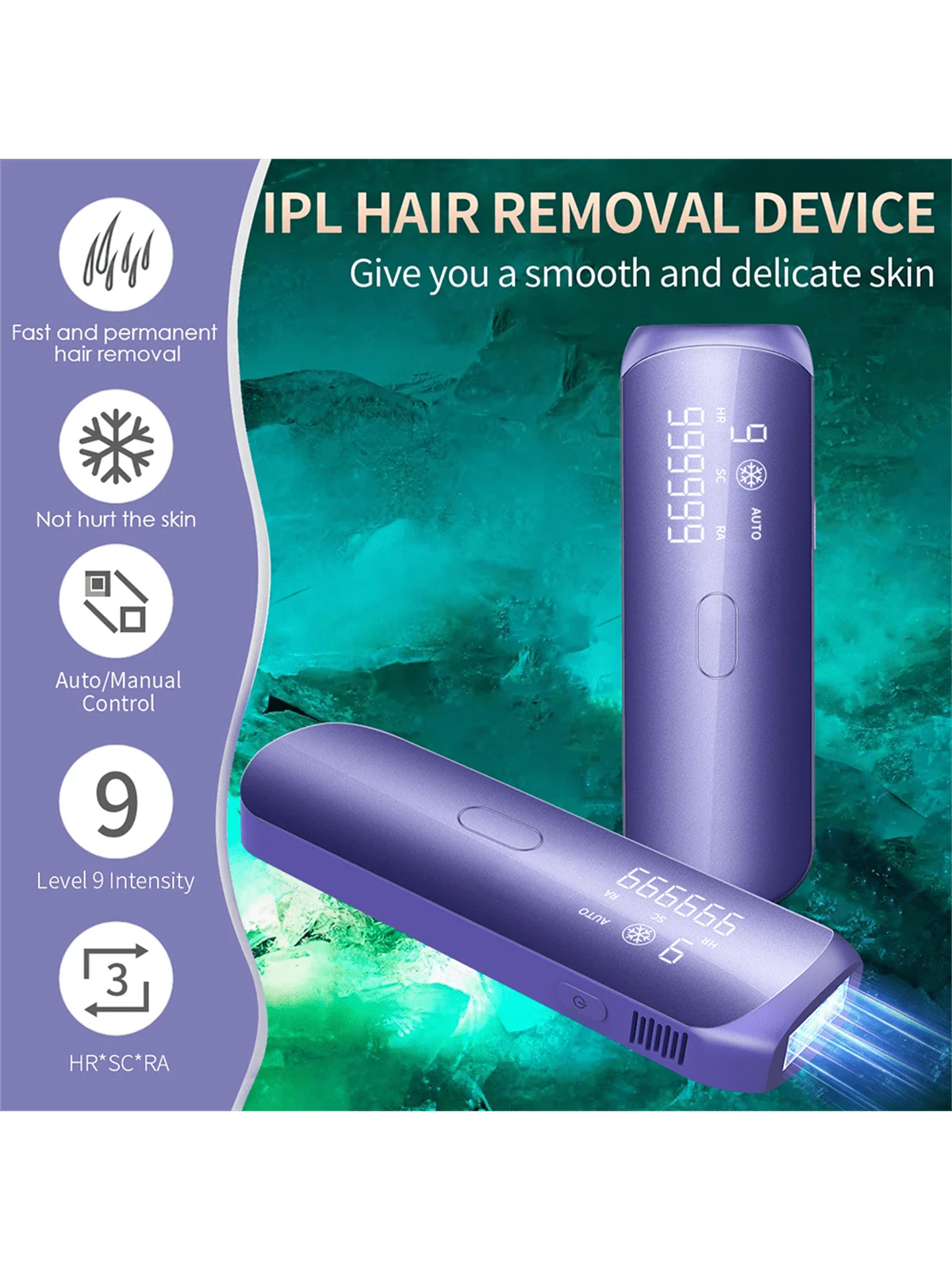 Linkify portable IPL laser hair removal mobile phone with ice cold, laser hair removal device