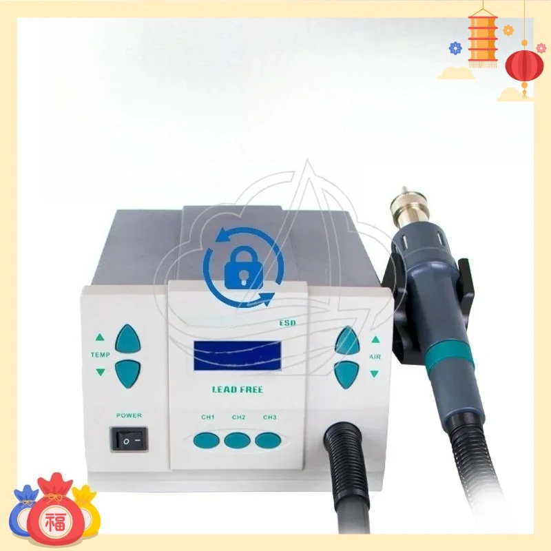 1000W 220V Hot Air Rework Station, LCD Touch Screen Soldering Tool for Phone CPU PCB Repair