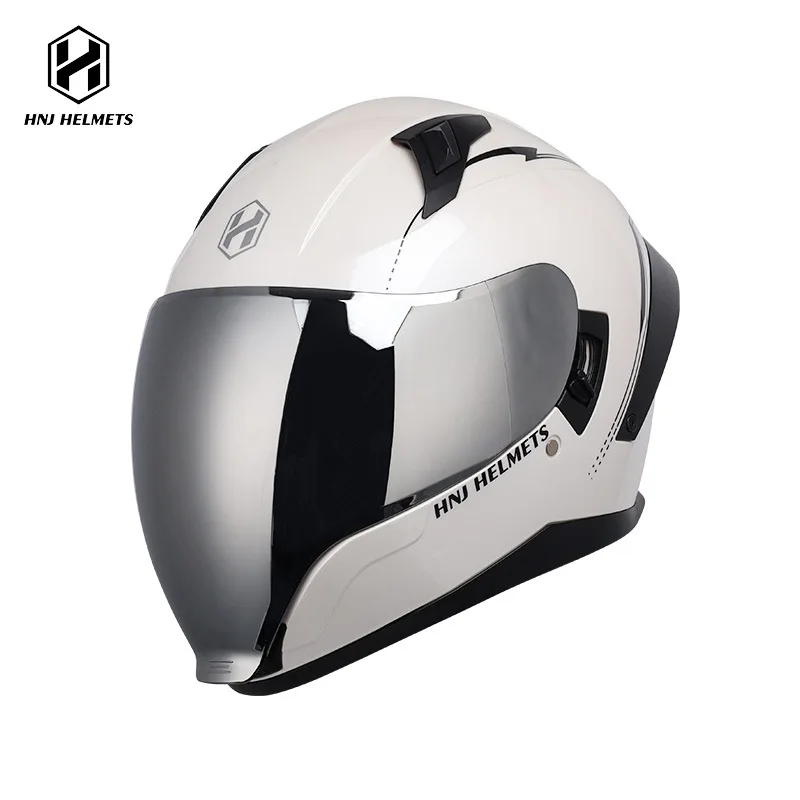 HNJ locomotive helmet men women double lens large tail motorcycle riding eagle beak helmet  motorcycle helmet