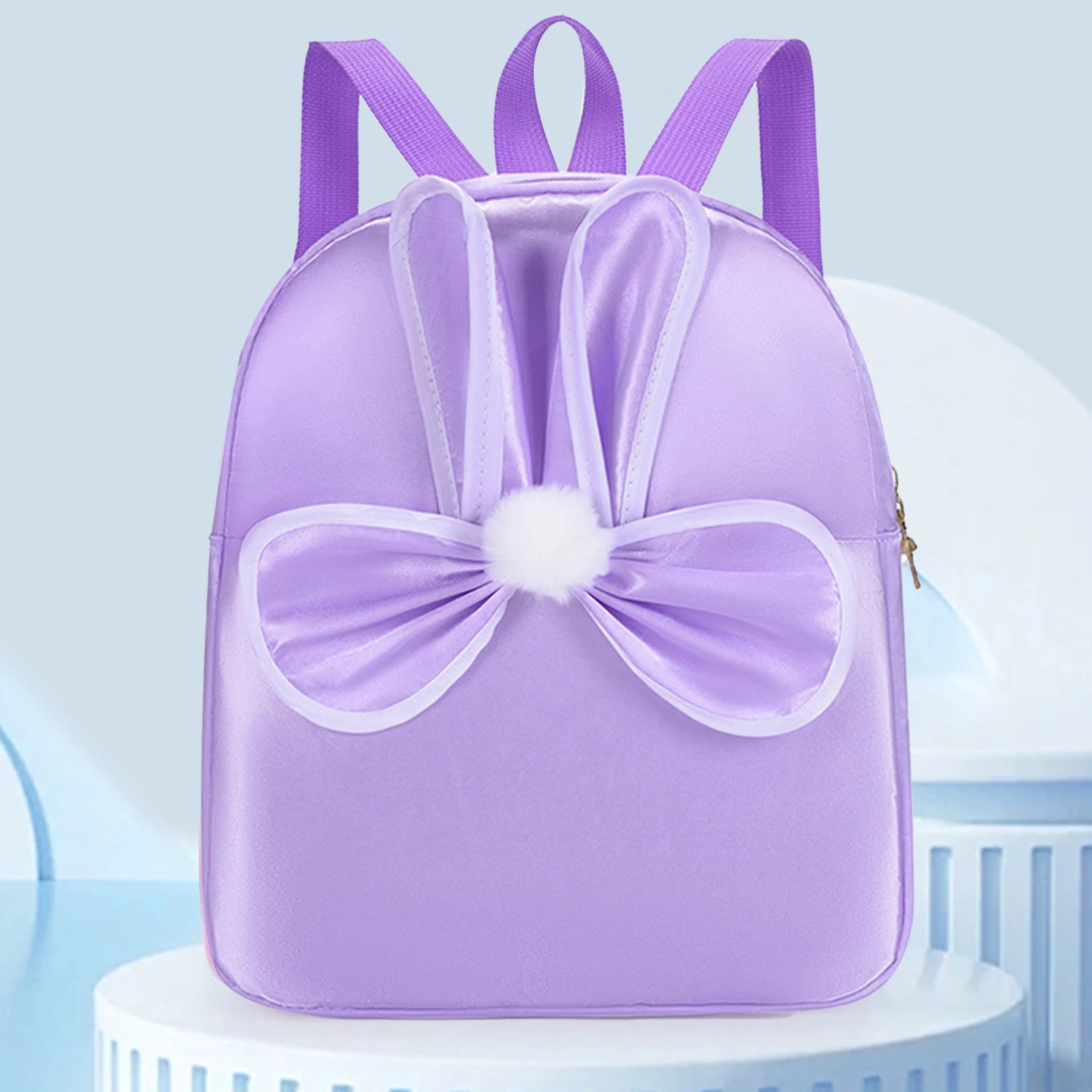 กระเป๋าเต้นบัลเล่ต์ทรงหูกระต่ายน่ารัก กระเป๋าเต้นรำสำหรับเด็กผู้หญิง กระเป๋าเป้สะพายหลังเต้นรำขนาดใหญ่