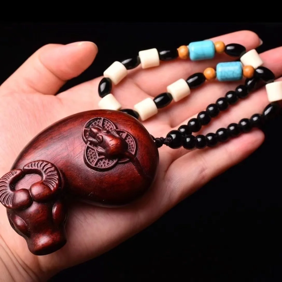 

antique old Sandalwood carving statue of the cow,Hand carved crafts,Decoration,collection,Free shipping