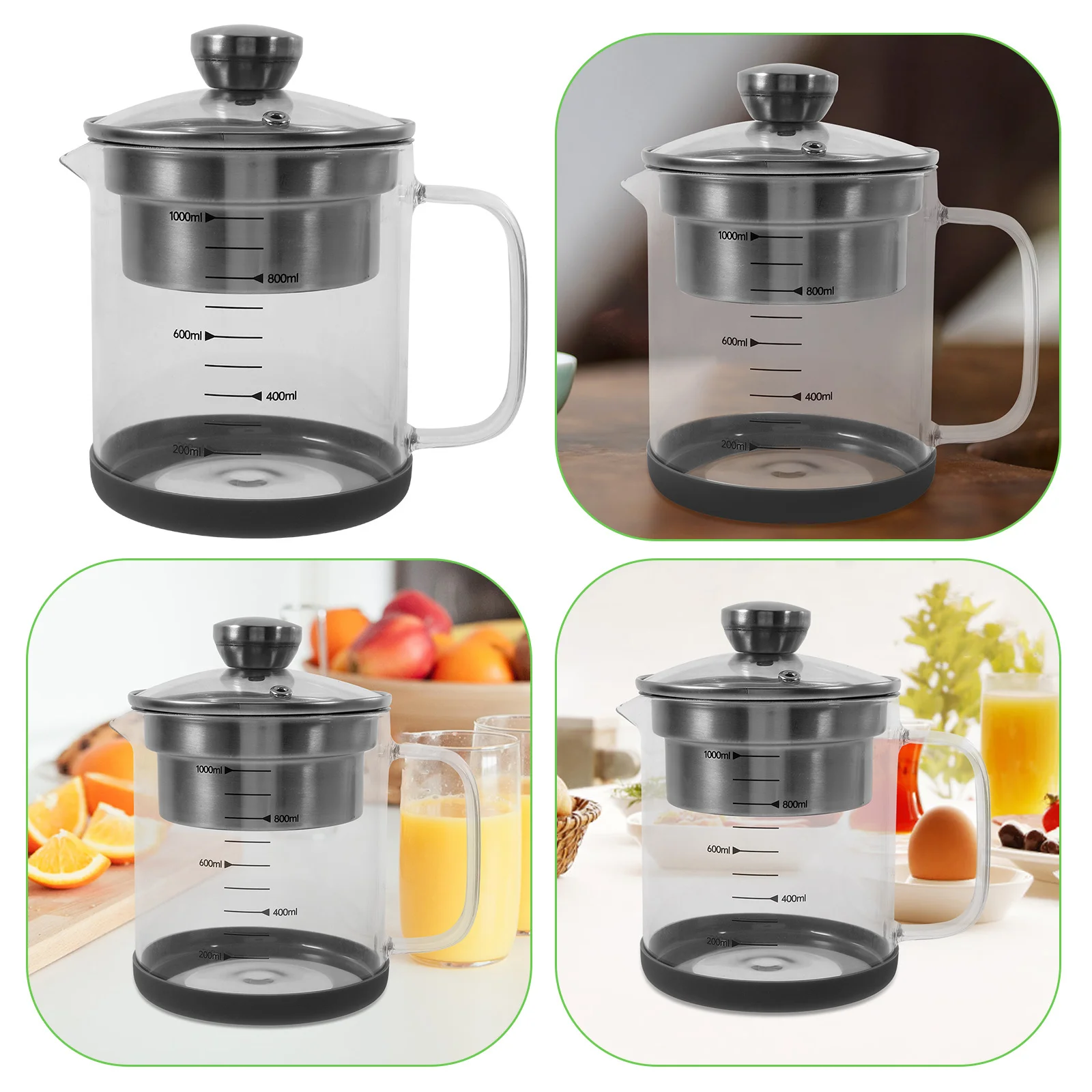 

Soybean Milk Container Stainless Steel Fine Mesh Tea Strainer Pot Kitchen Gravy Separator Tea Storage Can Kitchen Pot