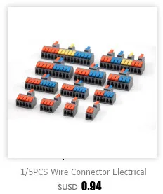 1 Stück eins in mehreren aus Klemmen block Anschluss dose Serie Kabel elektrische Steck verbinder Plug-in spleißbare Splitter Führungs schiene – Detail 4