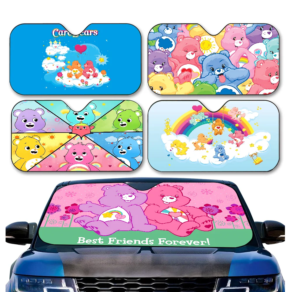 Cute Care B-Bears Anti-Scratch Windshield Sunshade Car Window Windscreen Cover Sun Shade Auto Sun Visor Car-covers Car Solar