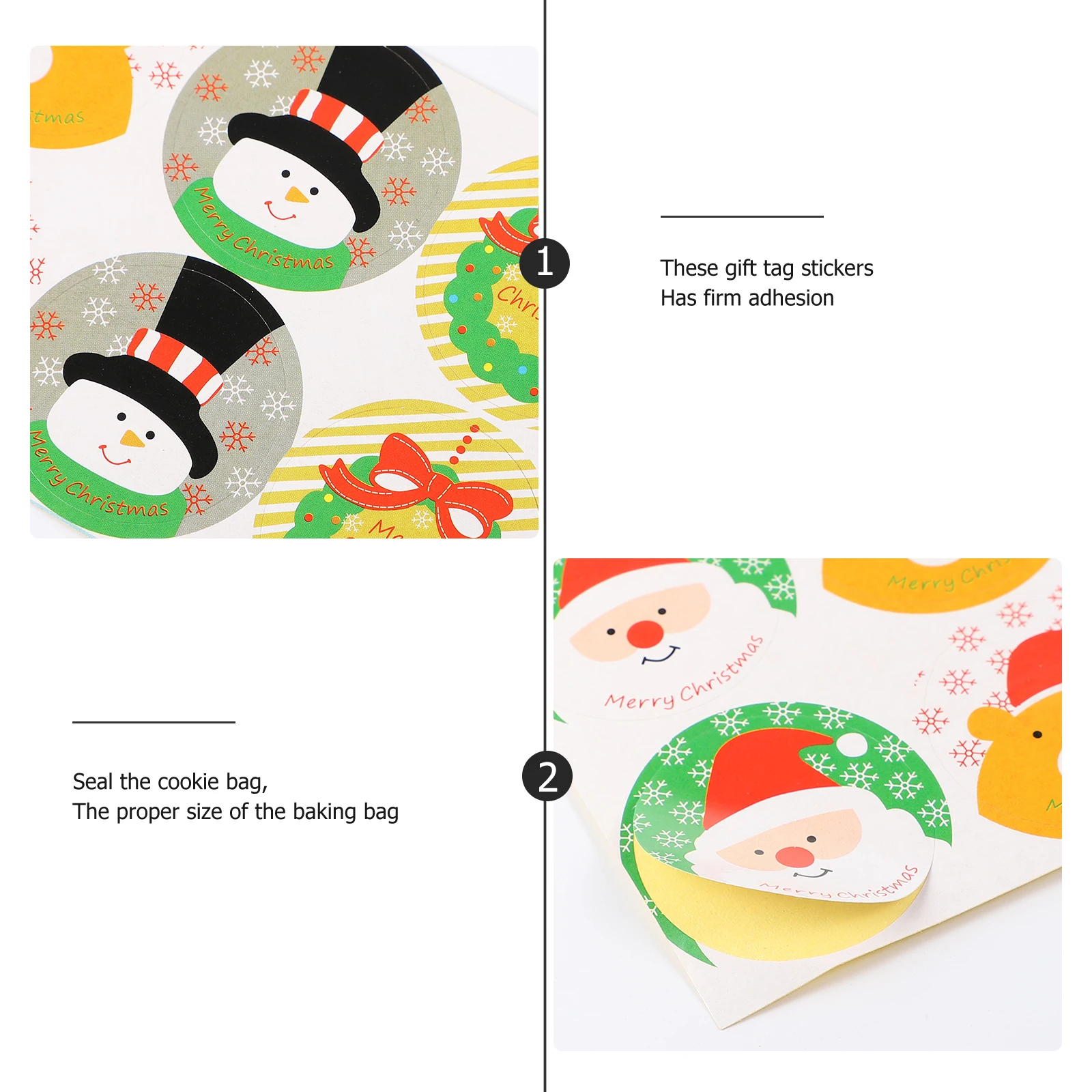 

Snowman Garland Sticker Christmas Style Theme Decor Decoration Sticky Self Adhesive Bottle Paste Sealing