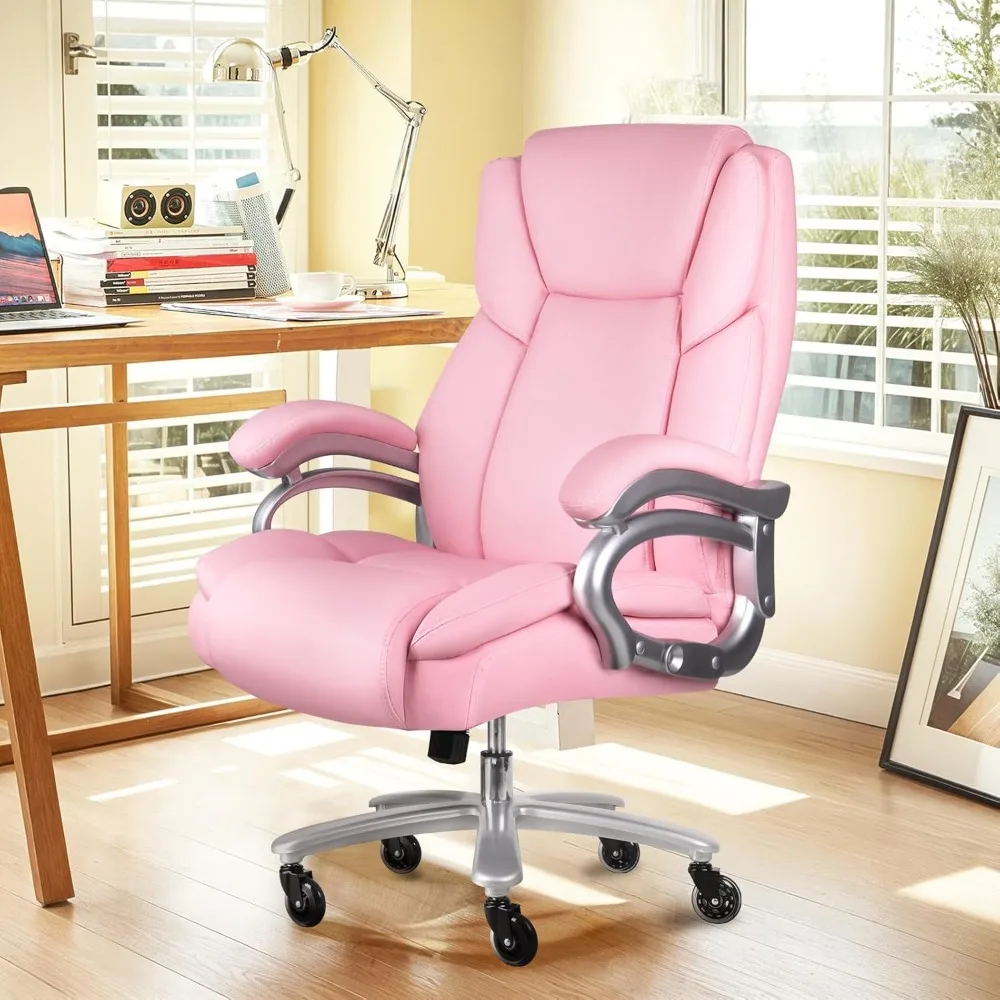 Ergonomischer Chefsessel aus PU-Leder mit hoher Rückenlehne, robuster Konstruktion und Rückenlehne für große und große Benutzer