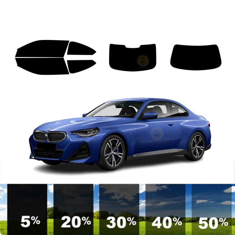 precut Removable Window Tint Film For Car 100% UVR 5%-35%VLT Heat Insulation Carbon ﻿For BMW M2 2 DR COUPE 2022-2023