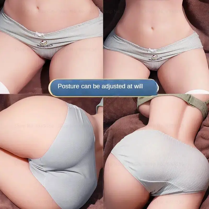 Man Masturbation Half Body Realistic Vagina Big Ass Realistic Masturbator Dolls for Adults 18 Anal Double Channel Sex Toys Anus