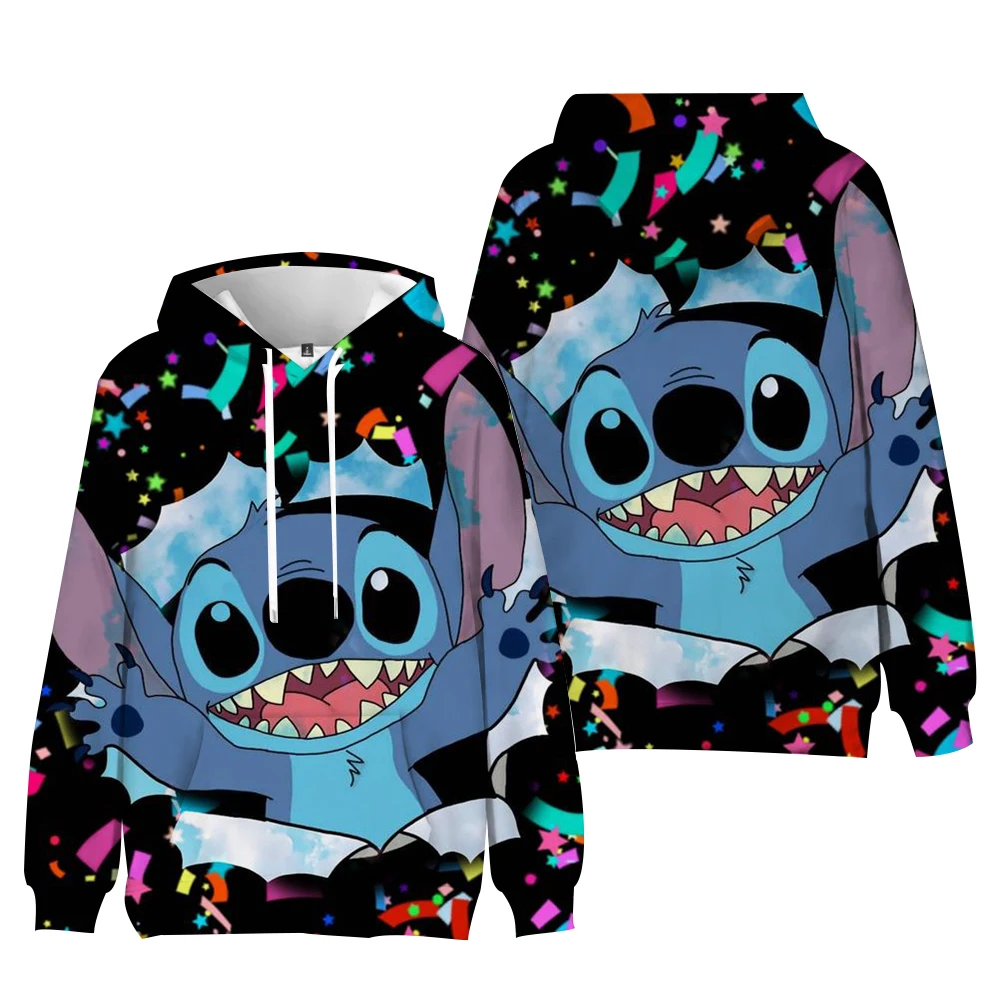 Disney Stitch and Winnie the Pooh Collection Anime Hoodie Fashion Boys Sweater 3D Printing Fall Harajuku Men and Women