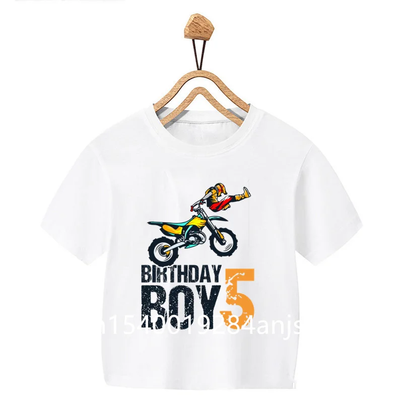 Motocross T Shirts Kids Boys Girls Cool Cartoon Digital Printed T Shirts Baby T Shirts Streetwear Teen Clothes