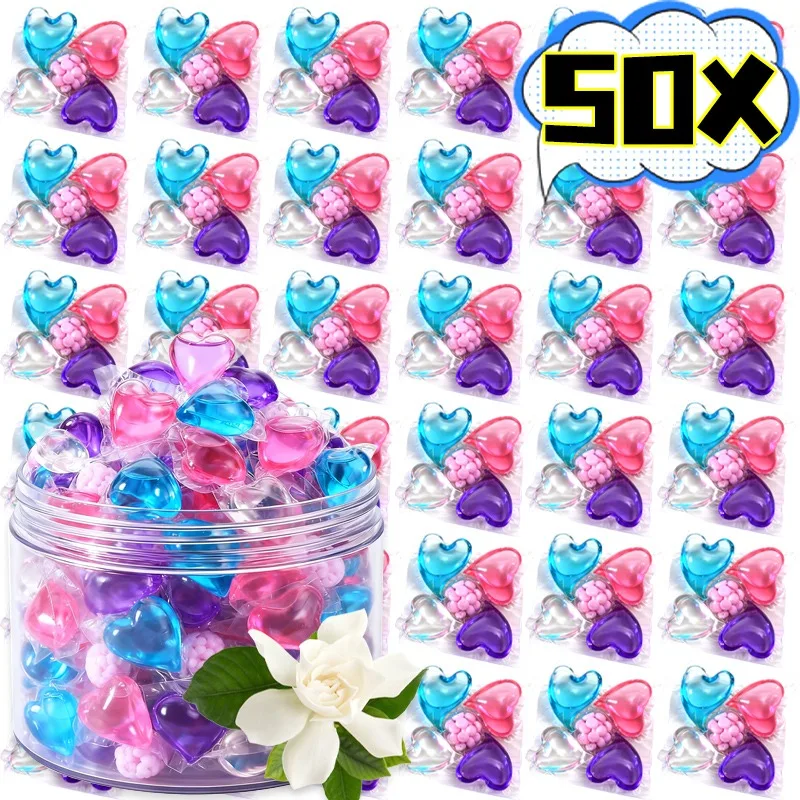 Detergente de cápsula aromática de flores, detergente portátil con fragancia de Gardenia, cuentas, cápsula de limpieza líquida, tabletas de bola con caja