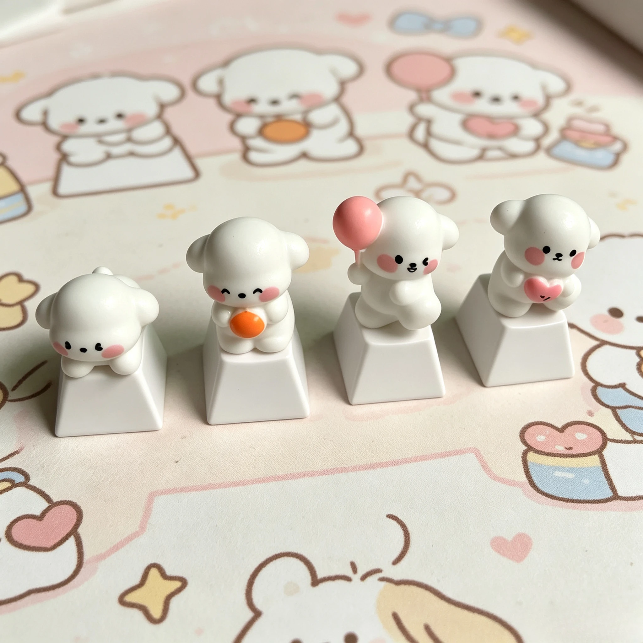 

Kawaii Dog Custom Keycaps Cherry Profile Keycap for Mechanical Keyboard Cute DIY Desk Decor Single ESC Key Cap