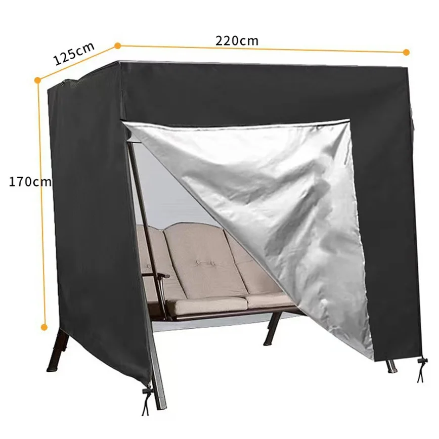 Outdoor Garden Swing Chair Cover Waterproof UV Protection Dustproof Weather Resistant Patio Swing Protective Cover