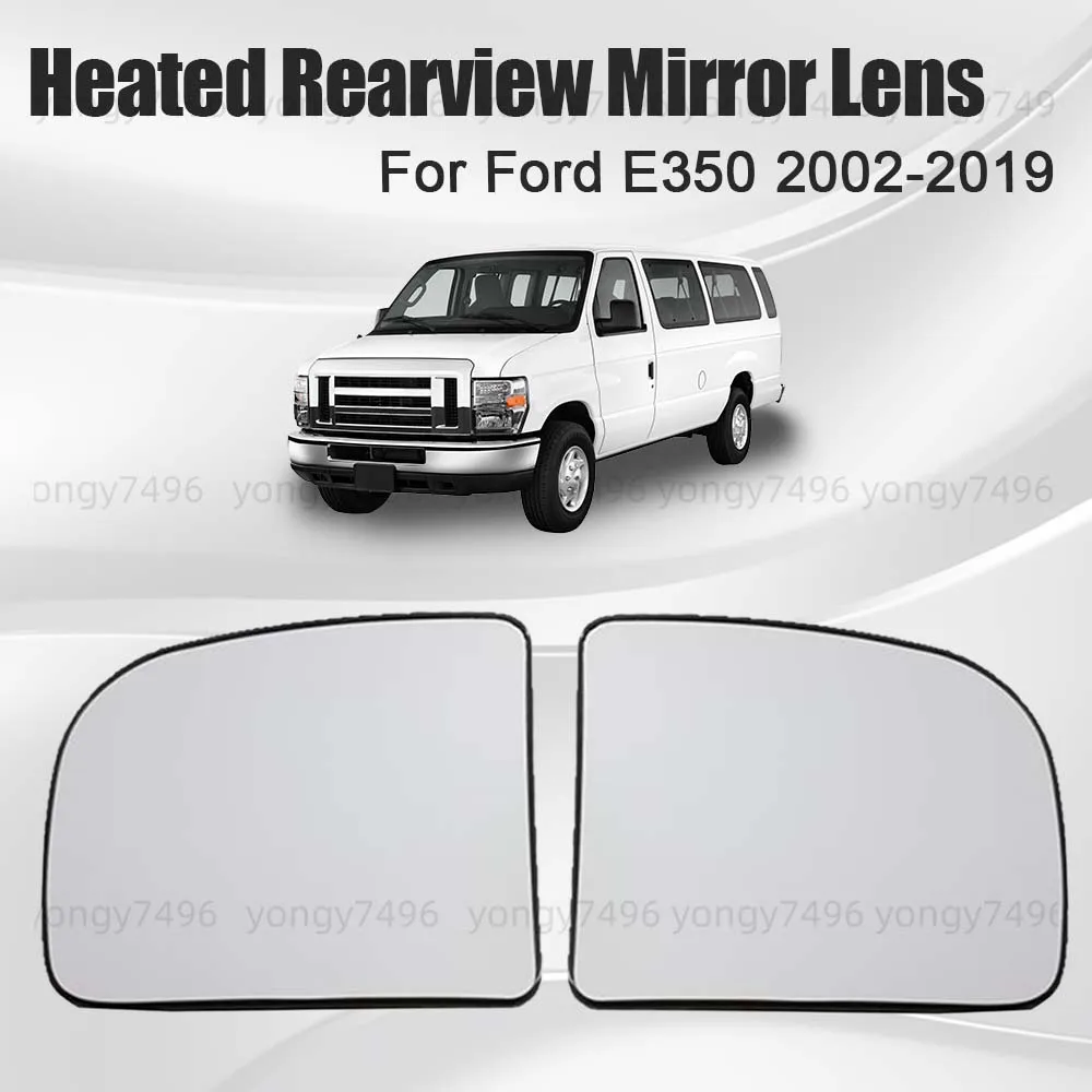 

Car Wide Angle Heated Rearview Mirror Lens For Ford E350 2002-2019 Replace Cars Accessories Heated Lens Mirrored Glass