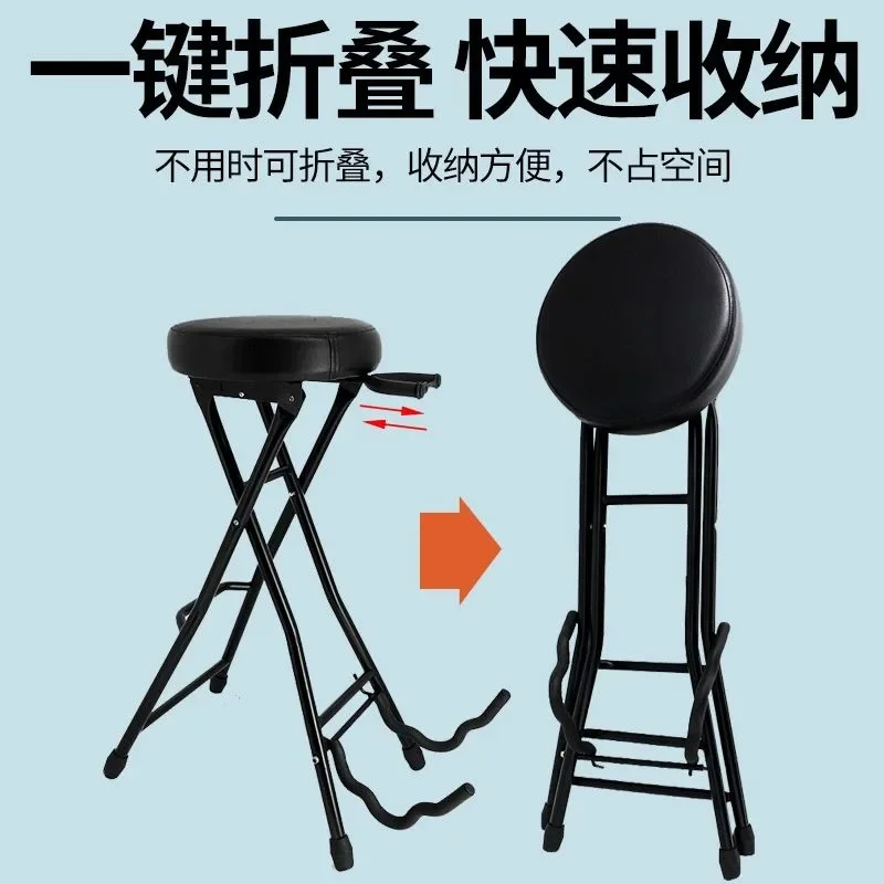 Immagine 6: Sgabello elettrico per chitarra, supporto per chitarra folk, sgabello speciale per il canto