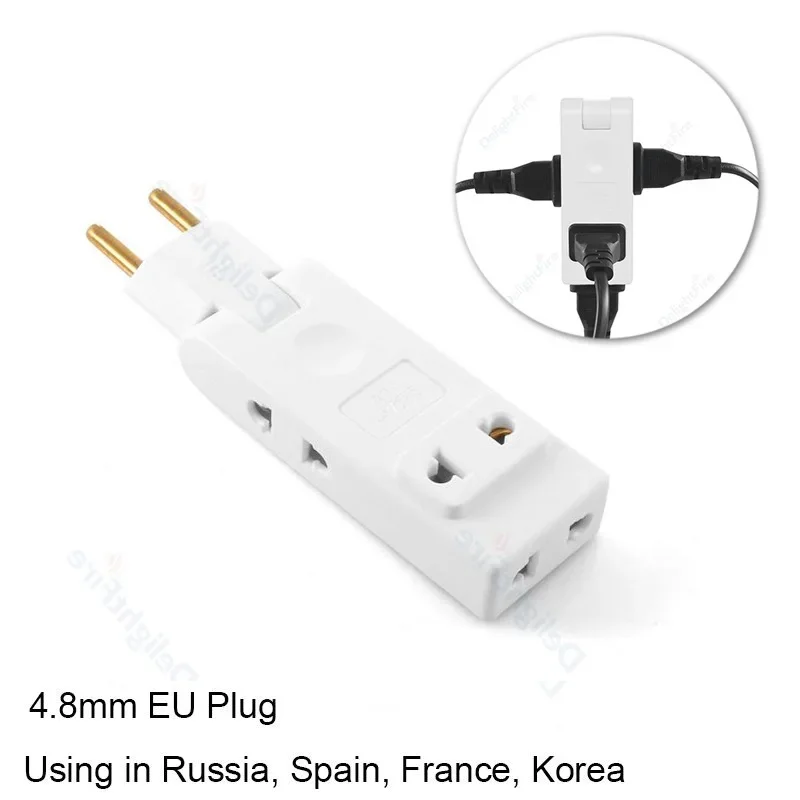 EU Plug Adapter 4 in 1 Extension Wall Socket Power Adapters Spian Russia France Korea Plug Adapters Power Converter AC Outlet