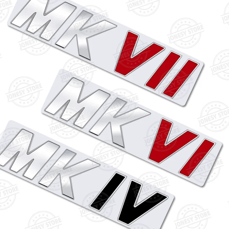 Auto Metal MK III IV V VI VII Logo 3D Badge Lettering Decals Trunk Sticker For Golf Polo MK3 MK4 MK5 MK6 MK7 GTD Car Styling﻿