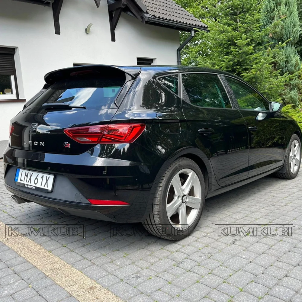For Seat LEON MK3 5F FR Style Hatchback 5Doors 2012 -2020 ABS Plastic Material Rear Roof Spoiler Lip Trunk Wing Not Fit 3Doors