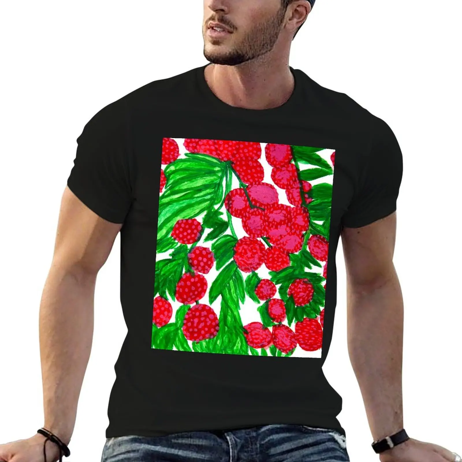 

Tran Lychee T-Shirt shirts graphic tee T-shirts oversize cotton graphic tees plus size tops men graphic t shirts