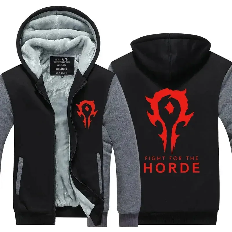 ♥ Nueva Chaqueta de Invierno Cosplay Alliance Horde 2025 para Hombre, Sudadera con Capucha de Forro Polar World Of Warcraft, Dota2 ★ Casa del Oso
