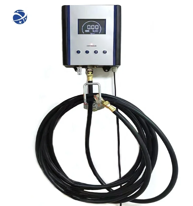 85-240V Fully Automatic Tire Inflator Automotive LCD Display Tyre Inflation Tools Support OEM Wall Hung Inflator