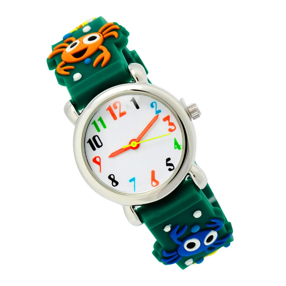 ساعة كارتون بنمط سرطان البحر، ساعة رقمية أنيقة بحزام قابل للتعديل، جودة عالية، لون مشرق، رقم واضح #6