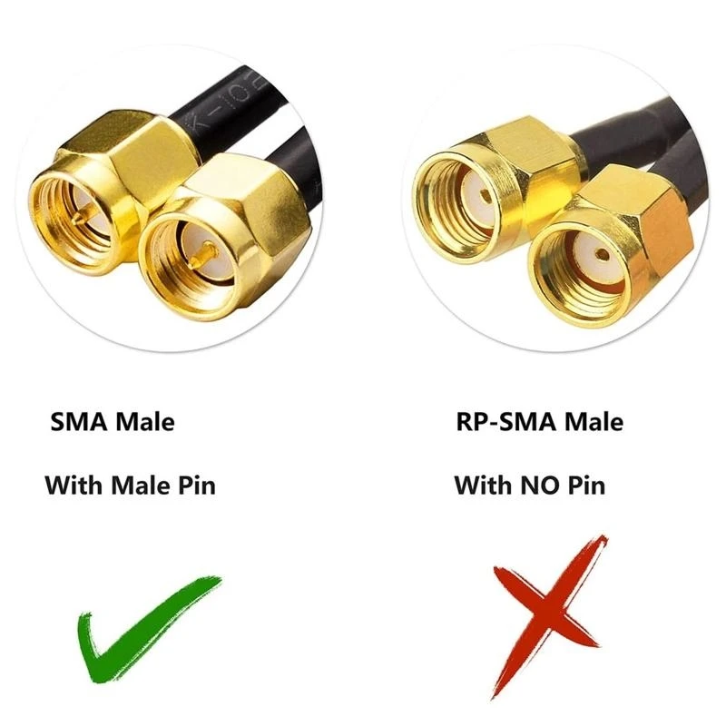 

652F 2.4GHz 5GHz Dual Band Antenna with Base RP-SMA Male Connector for WiFi