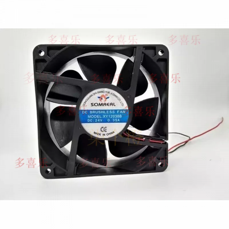 

ZMZM for SOMREAL XY12038B 12038 DC24V 0.35A 12CM 2-Wire Cooling Fan