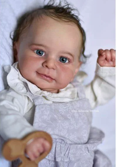 NPK 19 Inch Reborn Doll Kit Zoe - Unfinished Unpainted DIY Doll Parts with Cloth Body And Random Eyes for Collectors