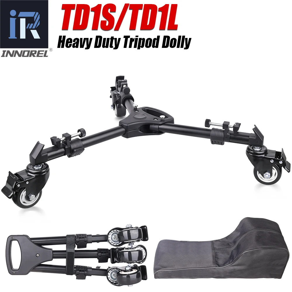 

Tripod Dolly,INNOREL TD1 High Performance Camera Dolly with Adjustable Leg Mount for Most Tripod, Light Stands,15kg Max Load