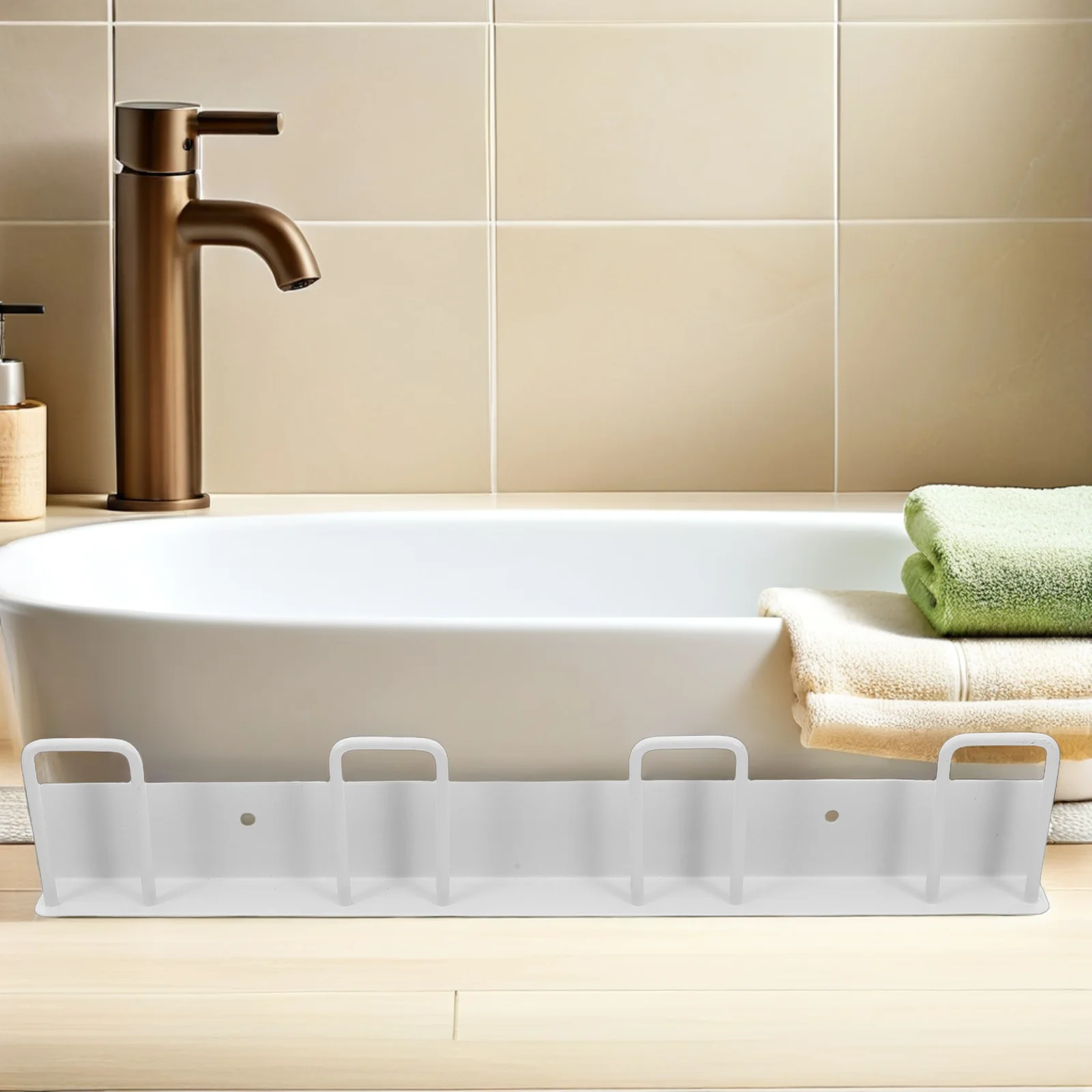 

Kitchen Mug Rack Wall Mounted 4 Slots White Coffee Cup Hanger Metal Organizer Draining Storage Mug Wall Holder