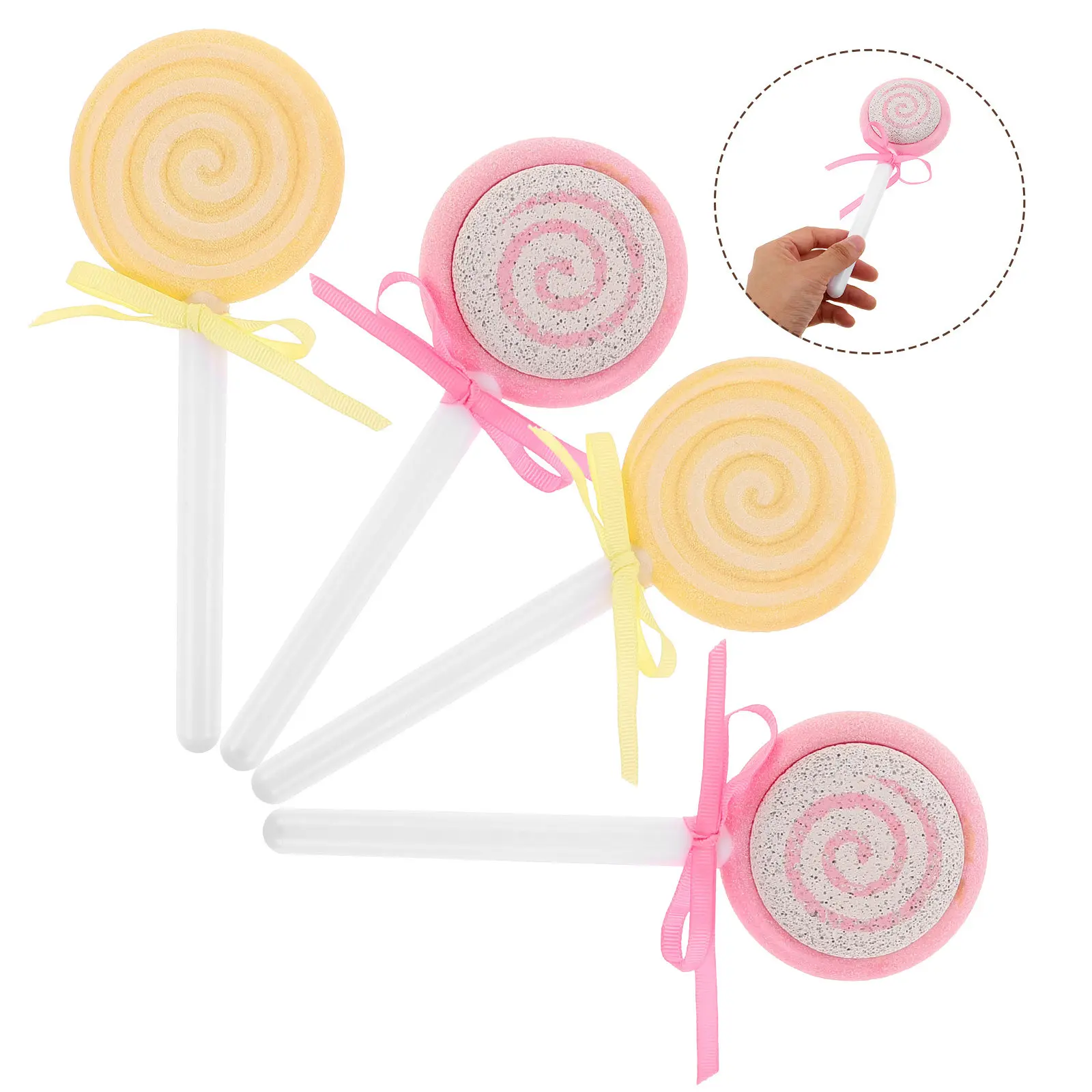 4Pcs Ergonomic Handle Double Sided Foot File Pumice Stone for Smooth Feet Callus Removal Pedicure Tool Dry Skin Scraper Portable
