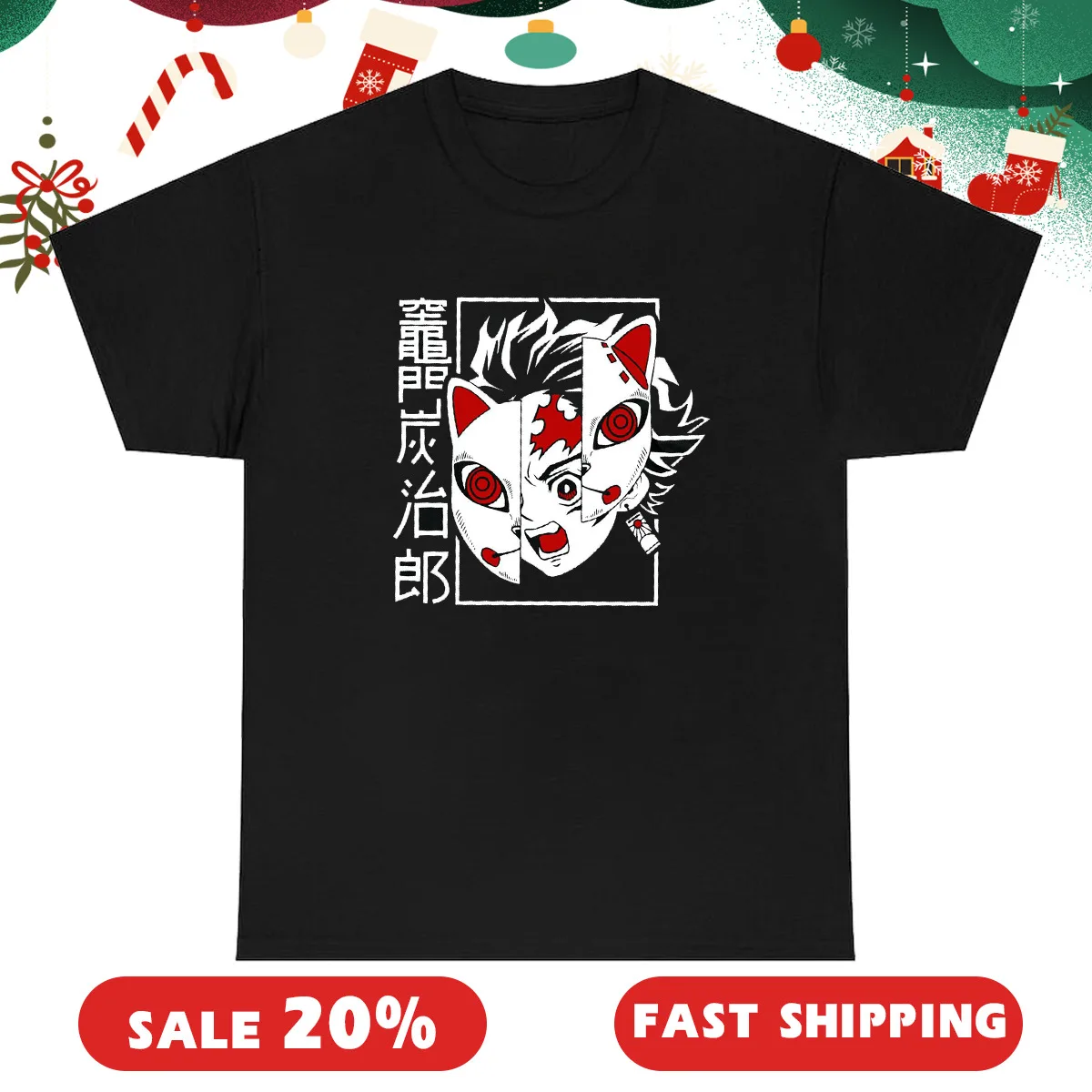 Fox Mask Of The Demon Slayer Tanjiro Kamado Kimetsu No Yaiba new Unisex T-Shirt